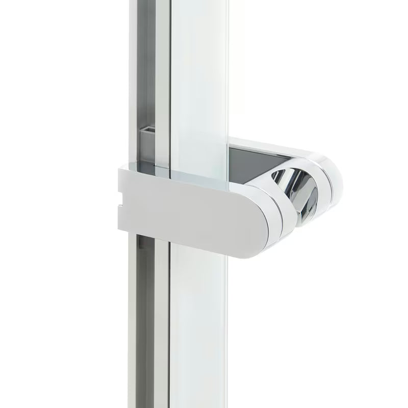 Sprchová tyč SAT 80 cm v bílo-chromovém provedení s posuvným a naklápěcím držákem sprchy