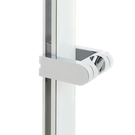 Tuš palica SAT 80 cm v belo-krom izvedbi z drsnim in nagibnim držalom tuši