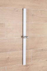 Sprchová tyč SAT 80 cm v bílo-chromovém provedení s posuvným a naklápěcím držákem sprchy