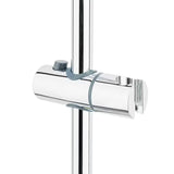 Tušni sistem SAT Chrome s termostatsko armaturo, z nadglavno prho 25 cm in ročno prho s tremi curki.
