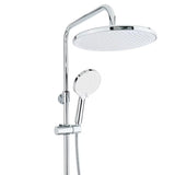 Tušni sistem SAT Chrome s termostatsko armaturo, z nadglavno prho 25 cm in ročno prho s tremi curki.