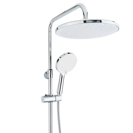 Tušni sistem SAT Chrome s termostatsko armaturo, z nadglavno prho 25 cm in ročno prho s tremi curki.