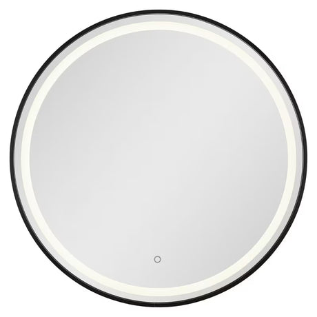 Okroglo kopalniško ogledalo SAT z LED osvetlitvijo in senzorjem, premer 70 cm, črna izvedba.
