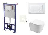 Viseči WC set SAT Infinitio s podometnim modulom, tipko za splakovanje in sedežem z mehko Zapiranje Soft Close