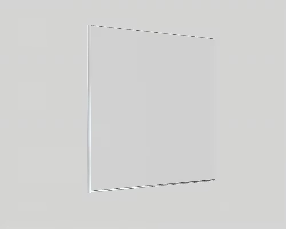 Fiksni stena za kopalno kad SAT Chrome 150x80 cm s kromiranim profilom in steklom z obdelavo EasyClean.