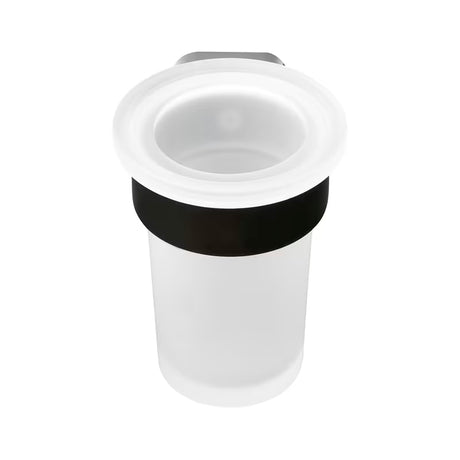 Stenski držalo za kozarec SAT Simply R PVD v barvi dark-metal z matiranim steklom