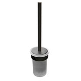 Stenska WC ščetka SAT Simply R v izvedbi PVD Gun Metal s posodico iz matiranega stekla.