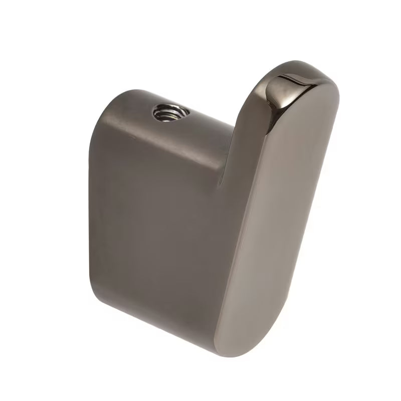 Stenski kavelj SAT Simply R PVD v barvi gun metal z zaobljeno elegantno zasnovo
