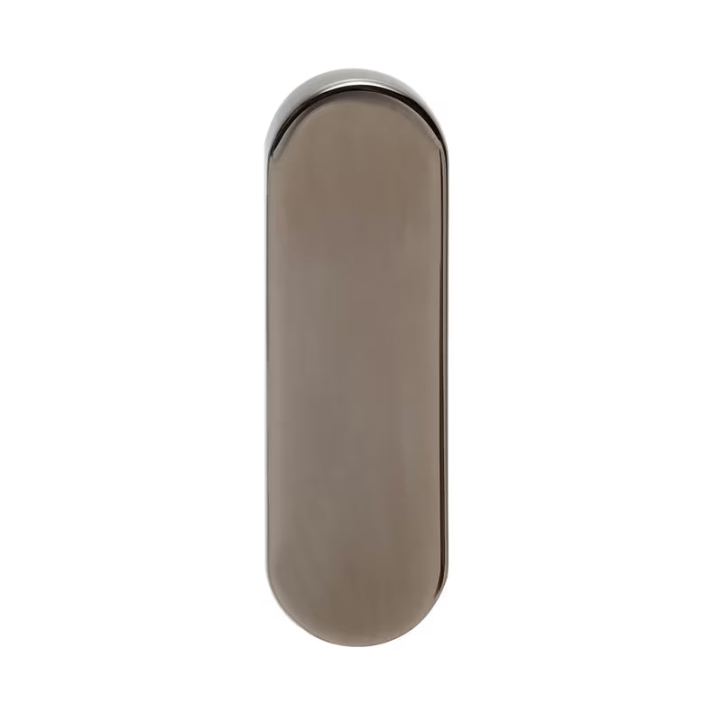 Stenski kavelj SAT Simply R PVD v barvi gun metal z zaobljeno elegantno zasnovo