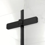 Pravokotna tuš kabina SAT Sk 100x90 cm s črnimi profili in prozornim steklom