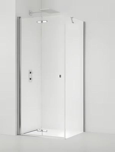 Pravokotna tuš kabina SAT Sk 90x80 cm v sijajnem kromu s prozornim steklom