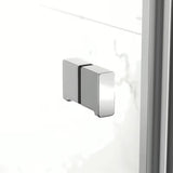 Pravokotna tuš kabina SAT Sk 100x90 cm v sijaj krom izvedbi s prozornim steklom in zložljivimi vrati.