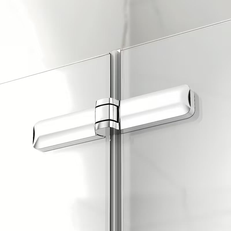 Kvadratna tuš kabina SAT SK 90x90 cm v sijajnem kromu s prozornim steklom in zložljivimi vrati