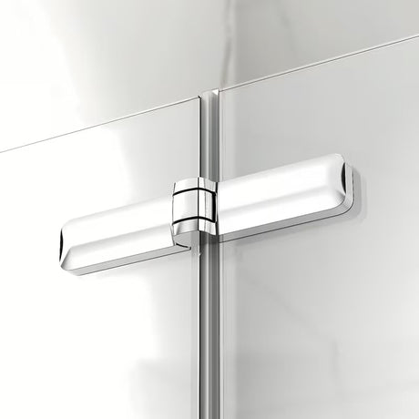 Kvadratna tuš kabina SAT SK 90x90 cm v sijajnem kromu s prozornim steklom in zložljivimi vrati