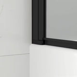 Črna stena za kopalno kad SAT SK 150x105 cm s prozornim steklom in zložljivim odpiranjem