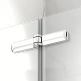 Sklopivi tuš vrata SAT SK za nišu 90 cm u sjajnom kromu s prozirnim staklom