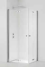Preklopni tuš vrata SAT Sk 100 cm s prozirnim staklom i krom profilom