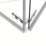 Pravokotna tuš kabina SAT Sk 100x90 cm u sjajnom kromu s prozirnim staklom i preklopnim vratima