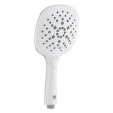 Ručni tuš SAT u kombinaciji bijele i kroma s prebacivanjem na tipku i tri vrste mlaza, uključujući BoosterSpray.