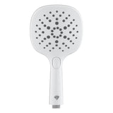 Ručni tuš SAT u kombinaciji bijele i kroma s prebacivanjem na tipku i tri vrste mlaza, uključujući BoosterSpray.