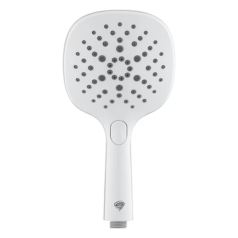 Ručni tuš SAT u kombinaciji bijele i kroma s prebacivanjem na tipku i tri vrste mlaza, uključujući BoosterSpray.