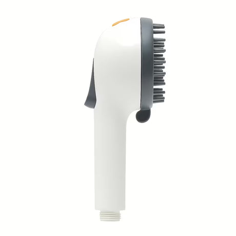 Bijela tuš ročka pro za pse s 4 funkcije i dugim masažnim izbočinama