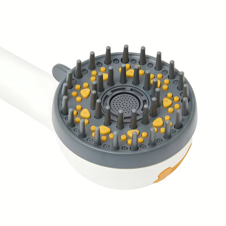 Bijela tuš ročka pro za pse s 4 funkcije i dugim masažnim izbočinama