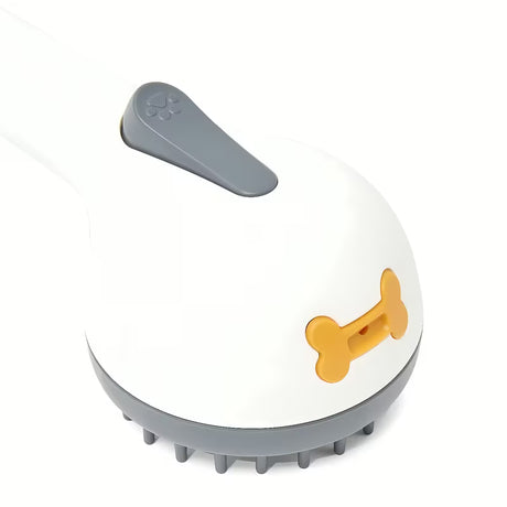 Bijela tuš ročka pro za pse s 4 funkcije i dugim masažnim izbočinama