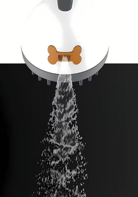 Bijela tuš ročka pro za pse s 4 funkcije i dugim masažnim izbočinama