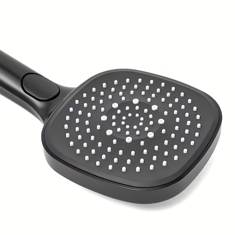 Ručni tuš SAT u mat crnoj boji sa zaobljenim dizajnom i prebacivanjem 3 mlaza tipkom EasyClick.