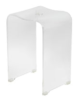 Prozirni sedež za tuš SAT od prozirne akrilne plastike s otvorom u sjedalu pro lakšeg rukovanja.