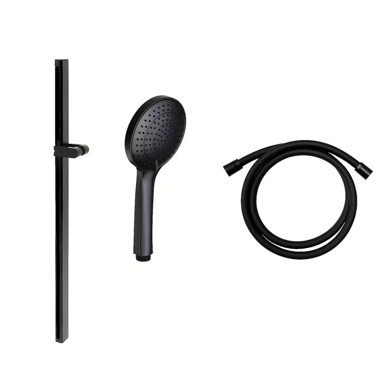 SAT tuš set u crnoj mat izvedbi s ručnim tušem s 3 funkcije