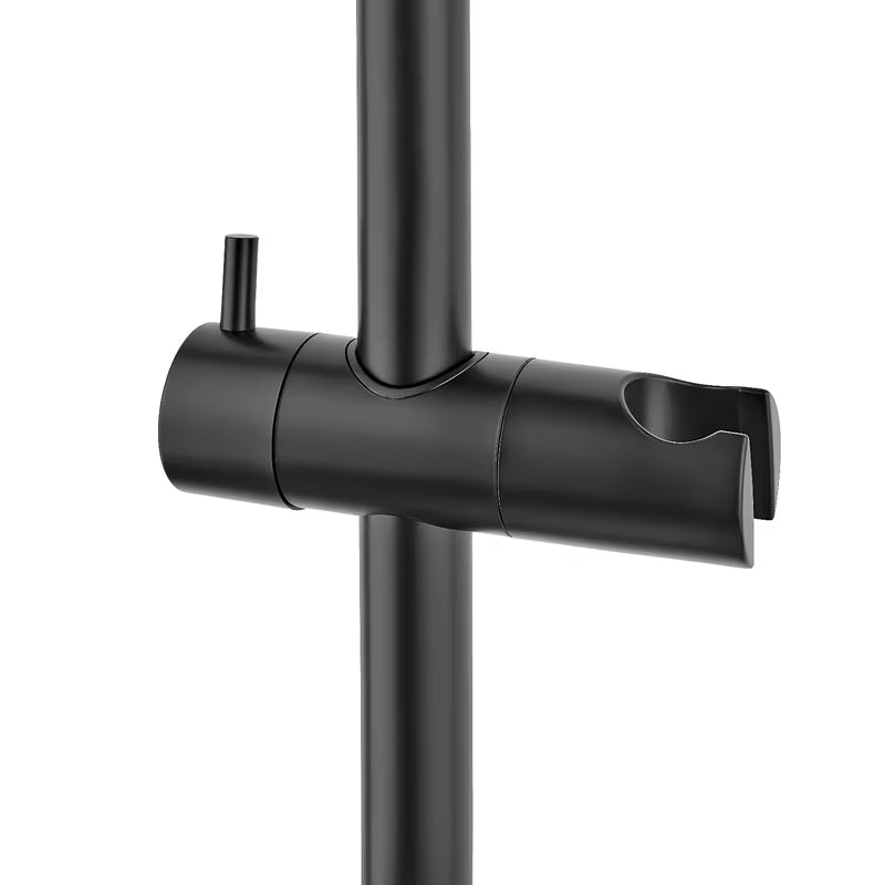 Termostatski tušni sistem SAT s crnom mat termostatskom miješalicom, nadglavnim i ručnim tušem.