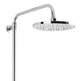 Tušni sistem SAT Chrome s jednoručnom miješalicom, policom te nadglavnim i ručnim tušem u izvedbi bijela/krom.