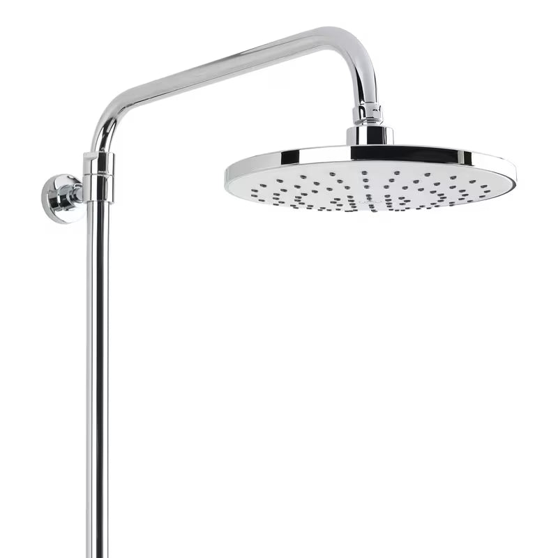 Tušni sistem SAT Chrome s jednoručnom miješalicom, policom te nadglavnim i ručnim tušem u izvedbi bijela/krom.