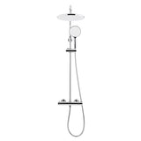 Tušni sistem SAT Chrome s termostatsko armaturo, s nadglavnom tuš ružom 25 cm i ručnim tušem s tri vrste mlaza.