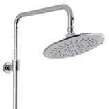 Tušni sistem SAT Chrome s termostatsko armaturo, nadglavnim i ručnim tušem te staklenom policom u krom/bijeloj izvedbi.