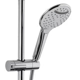 Tušni sistem SAT Chrome s termostatsko armaturo, nadglavnim i ručnim tušem te staklenom policom u krom/bijeloj izvedbi.