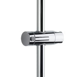 Tušni sistem SAT Chrome s termostatsko armaturo, staklenom policom te nadglavnim i ručnim tušem u krom izvedbi.