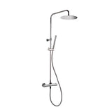 Tušni sistem SAT Dark s termostatsko armaturo u izvedbi PVD Gun Metal s nadglavnim i ručnim tušem.