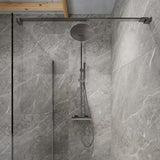 Tušni sistem SAT Dark s termostatsko armaturo u izvedbi PVD Gun Metal s nadglavnim i ručnim tušem.