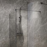 Tušni sistem SAT Dark s termostatsko armaturo u izvedbi PVD Gun Metal s nadglavnim i ručnim tušem.