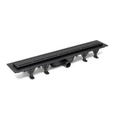 Kanaleta za Tuš SAT 70 cm u mat crnoj boji s inox rešetkom pro modernu kupaonicu.