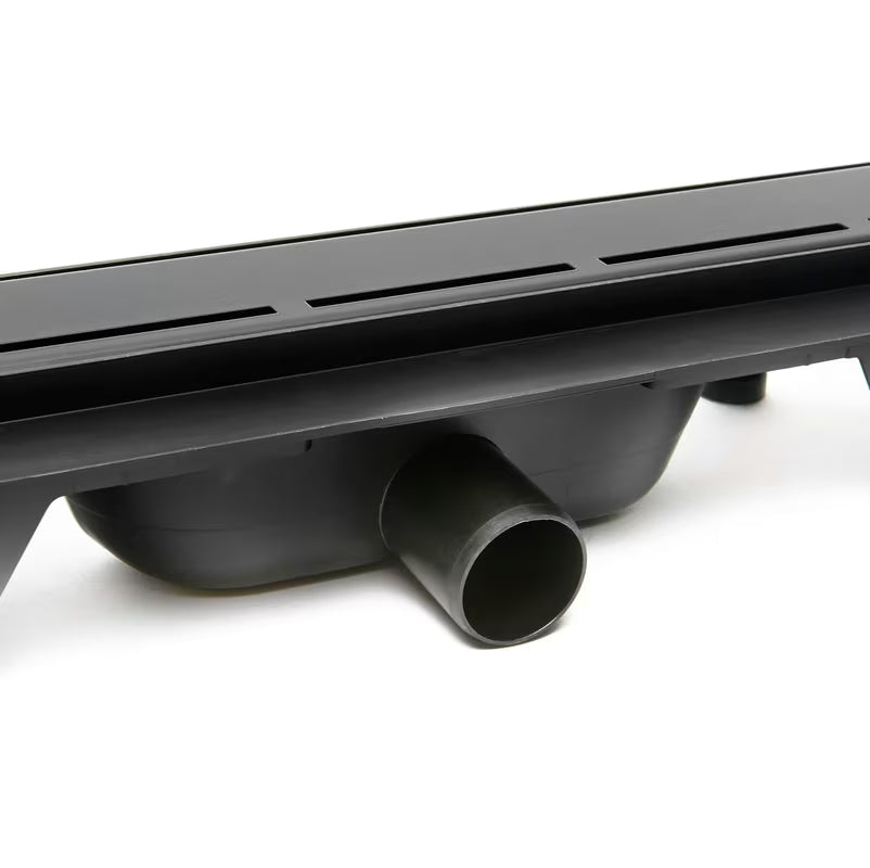 Kanaleta za Tuš SAT 70 cm u mat crnoj boji s inox rešetkom pro modernu kupaonicu.