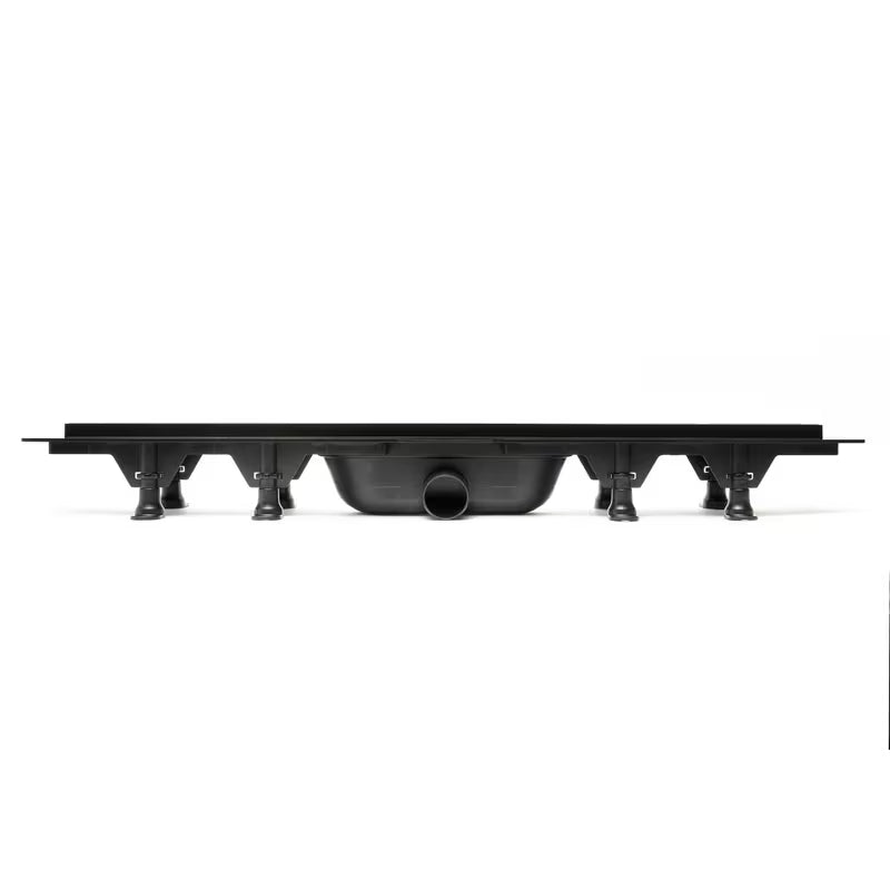 Kanaleta za Tuš SAT 70 cm u mat crnoj boji s inox rešetkom pro modernu kupaonicu.