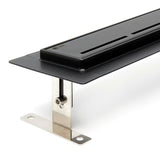 Crni kanaleta za tuš SAT s rešetkom 70 cm i sifonom na jednoj strani