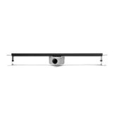 Crni kanaleta za tuš SAT s rešetkom 70 cm i sifonom na jednoj strani