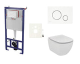 Viseči WC set Ideal Standard Tesi s tehnologijo Aquablade in splakovalnikom SAT v sijajno beli izvedbi