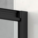 Pravokotna tuš kabina SAT Tex BB 110x90 cm s prozirnim staklom i crnim mat profilima.