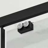 Pravokotna tuš kabina SAT Tex BB 110x90 cm s prozirnim staklom i crnim mat profilima.